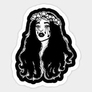 Cry beautiful girl Sticker